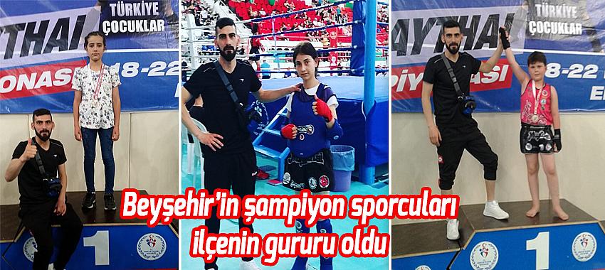 Beyşehir’in şampiyon sporcuları ilçenin gururu oldu