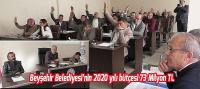 Beyşehir’in 2020 yılı bütçesi 73 Milyon TL