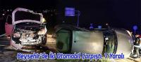 Beyşehir’de İki Otomobil Çarpıştı, 7 Yaralı