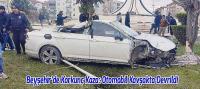 Beyşehir’de Korkunç Kaza: Otomobil Kavşakta Devrildi