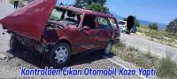 Beyşehir'de Kontrolden Çıkan Otomobil Kaza Yaptı