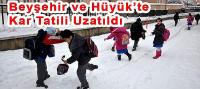 Beyşehir ve Hüyük'te Kar Tatili 1 Gün Daha Uzatıldı