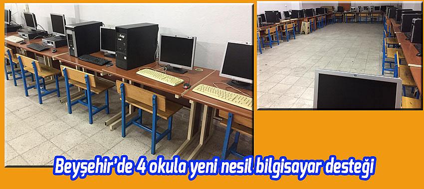 Beyşehir’de 4 okula yeni nesil bilgisayar desteği