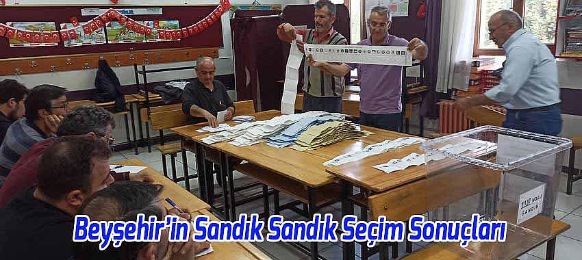 Beyşehir’in Sandık Sandık Seçim Sonuçları