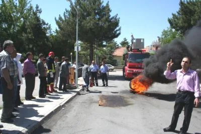 Hastanede Yangın Tatbikatı