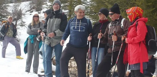Beyşehir'li Dağcılardan Kar Yürüyüşü